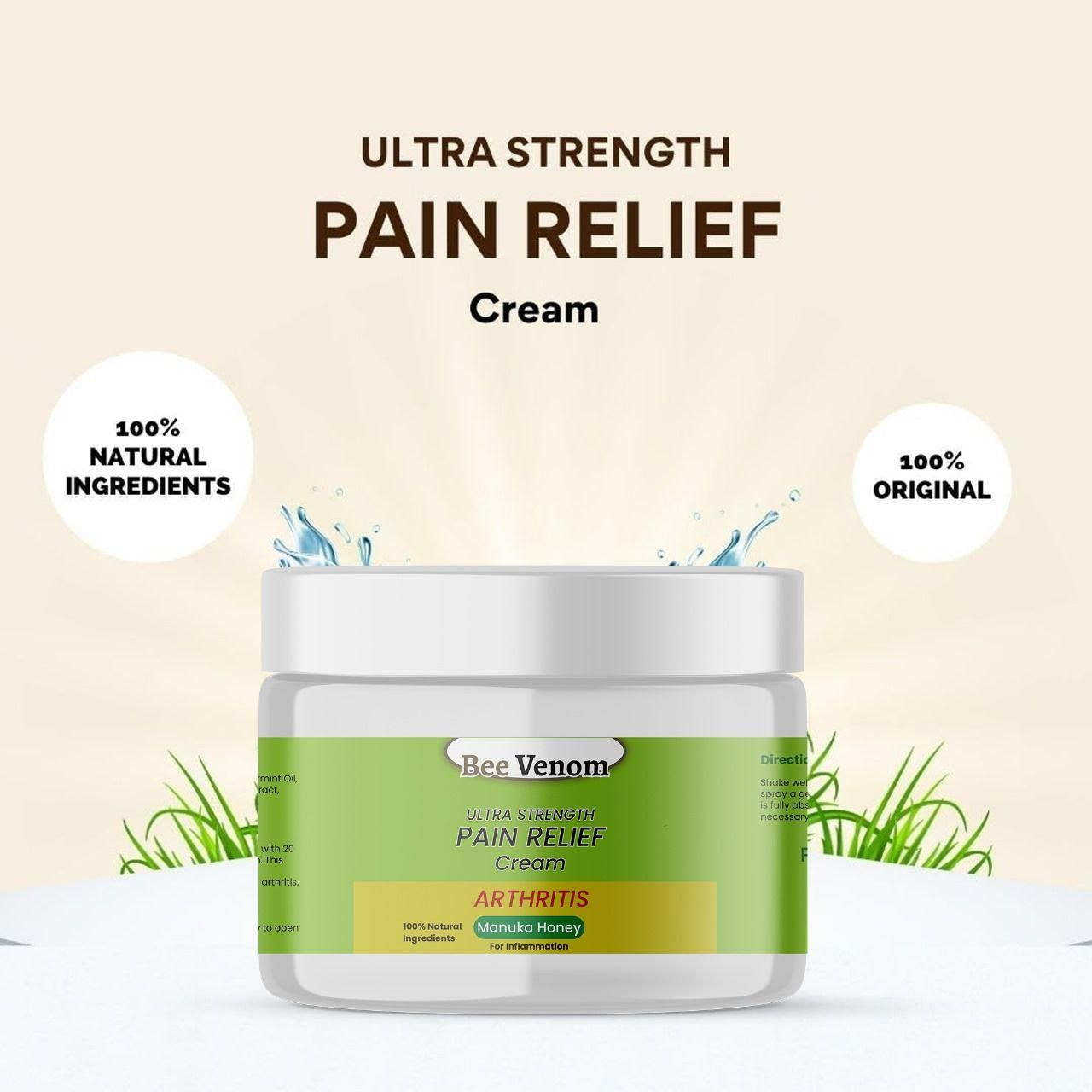 Bee Venom Ultra Strength Pain Relief Cream 100gram (BUY 1 GET 1 FREE)