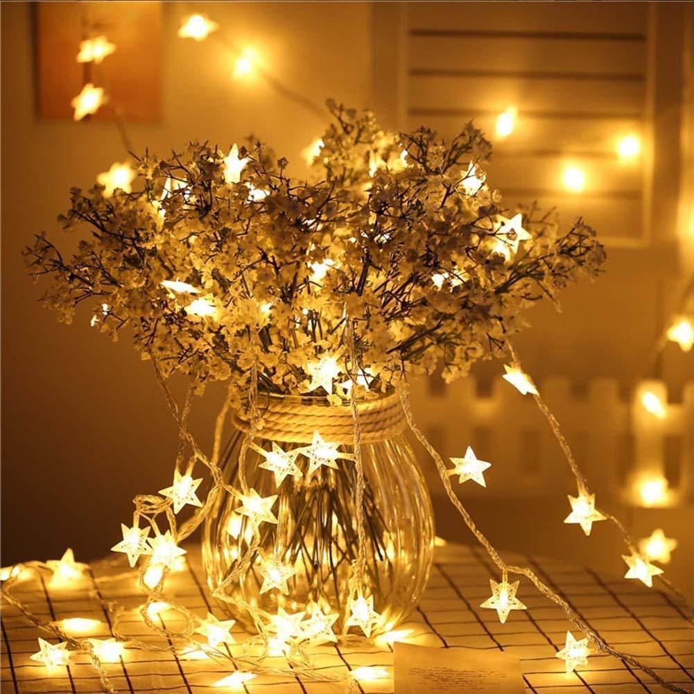 20 Star Shape String Lights 4 Meter Long for Home Decoration Party Festival Diwali Christmas