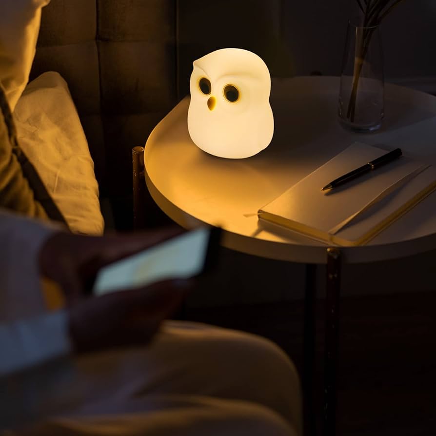 Color changing cute led owl lamp