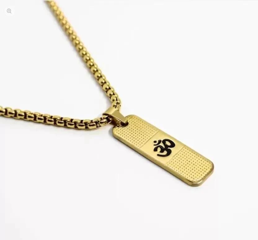 OM Necklace for Men with Premium 24K Gold plating