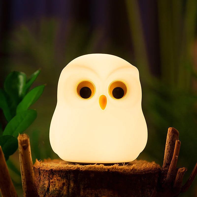 Color changing cute led owl lamp