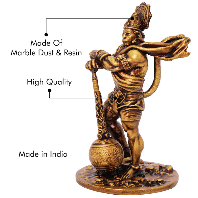 Bahubali Hanuman Ji Murti For Mandir / Car Dashboard - Sankatmochan