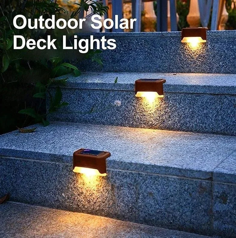 Solar Stair Lights : Auto Light Up In The Dark