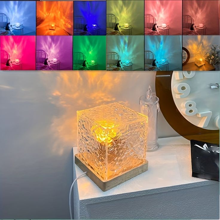 16 Colors Dynamic Water Ripple Night Light