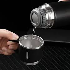 Magic Stainless steel flask  with 2 cups