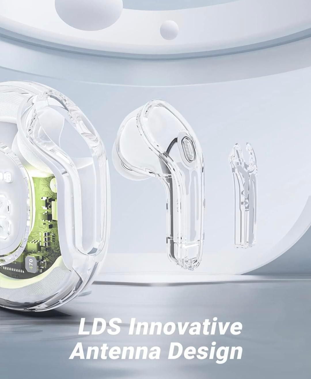 Crystal Transparent Waterproof & Wireless Earbuds