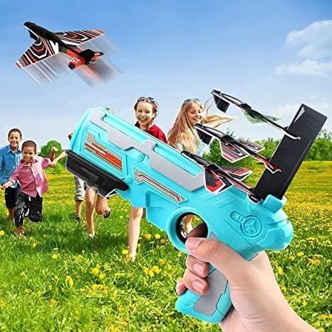 Airplane Launcher Toy Gun with Foam Glider